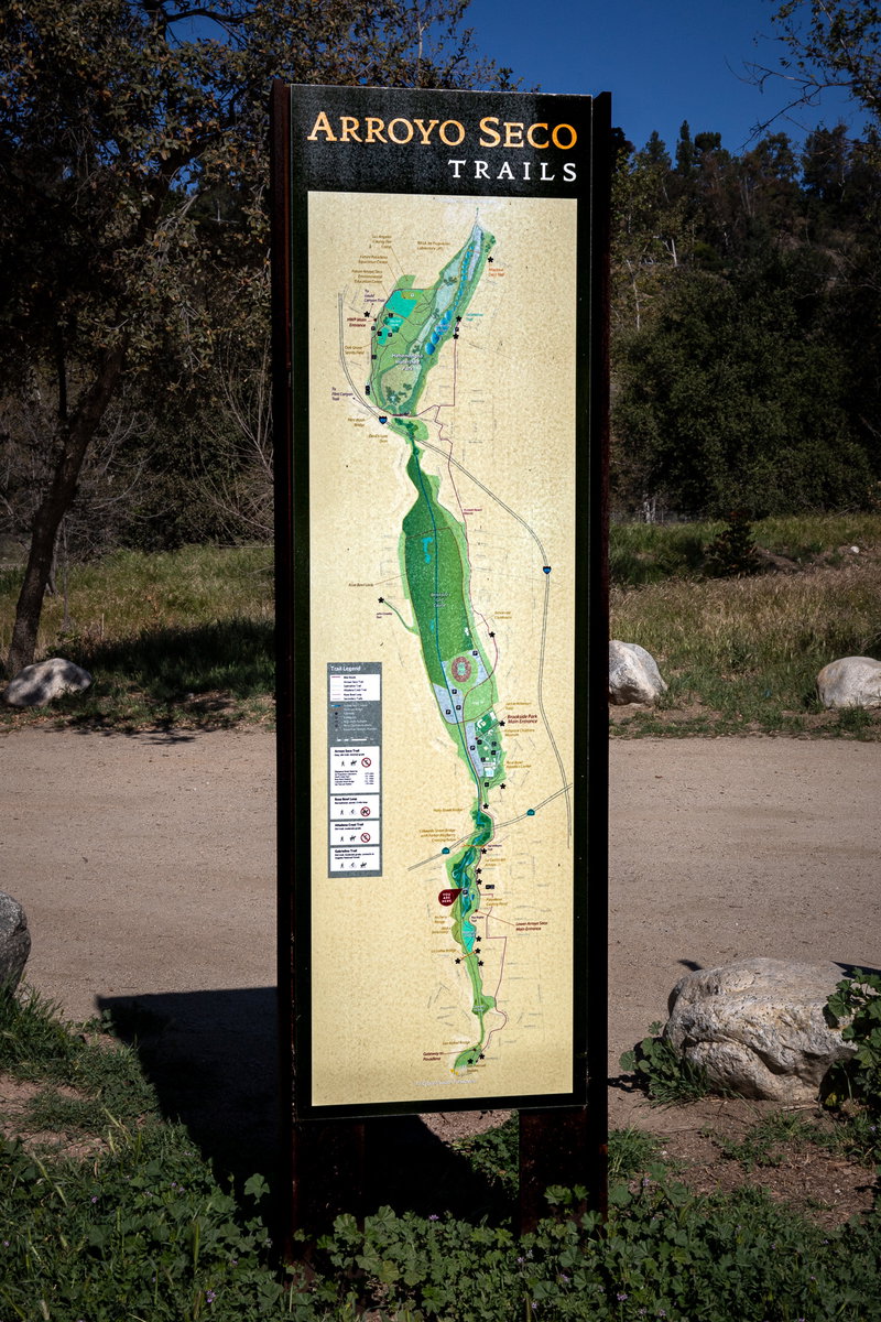 Map of arroyo seco trail