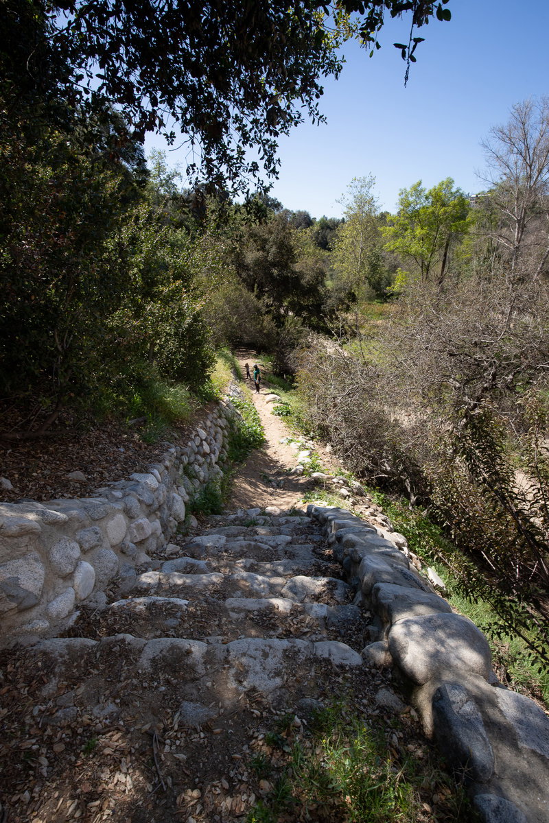 A stone staircase