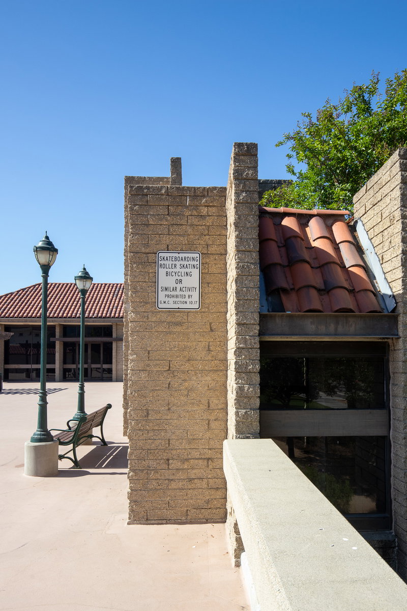 Civic Architecture and Prohibition Sign