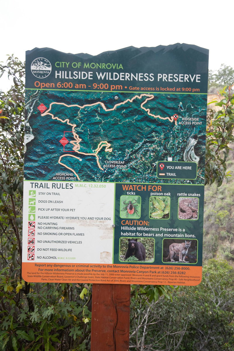 Entry sign with map