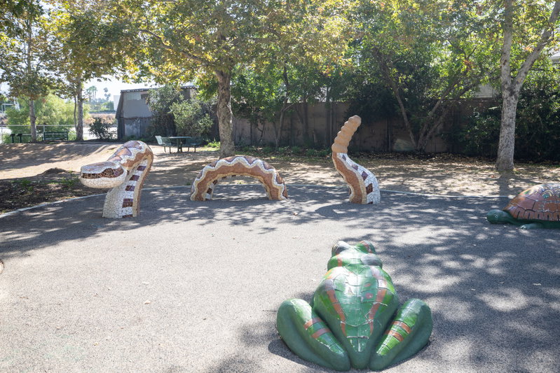 Snake Sculpture at Lewis MacAdams Riverfront Park